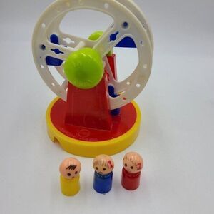Vintage Mego Ferris Wheel Toy Little People Plastic Red Yellow Blue White Lot